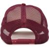 imageDALIX Embroidered Ghost Trucker Cap Hat Women MenMaroon White
