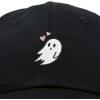 imageDALIX Embroidered Heartly Ghost Baseball Cotton Cap WomenBlack