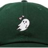 imageDALIX Embroidered Heartly Ghost Baseball Cotton Cap WomenDark Green