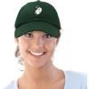 imageDALIX Embroidered Heartly Ghost Baseball Cotton Cap WomenDark Green