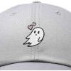 imageDALIX Embroidered Heartly Ghost Baseball Cotton Cap WomenGray