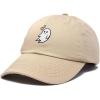 imageDALIX Embroidered Heartly Ghost Baseball Cotton Cap WomenKhaki