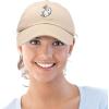 imageDALIX Embroidered Heartly Ghost Baseball Cotton Cap WomenKhaki