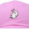 imageDALIX Embroidered Heartly Ghost Baseball Cotton Cap WomenLight Pink