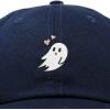 imageDALIX Embroidered Heartly Ghost Baseball Cotton Cap WomenNavy Blue