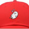 imageDALIX Embroidered Heartly Ghost Baseball Cotton Cap WomenRed
