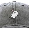 imageDALIX Embroidered Heartly Ghost Baseball Cotton Cap WomenWashed Black