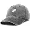 imageDALIX Embroidered Heartly Ghost Baseball Cotton Cap WomenWashed Black