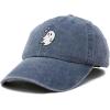 imageDALIX Embroidered Heartly Ghost Baseball Cotton Cap WomenWashed Navy Blue