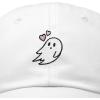 imageDALIX Embroidered Heartly Ghost Baseball Cotton Cap WomenWhite