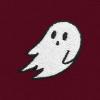 imageDALIX Ghost Embroidered Hoodie Fleece Sweatshirt Zip Front MensMaroon