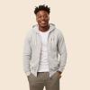 imageDALIX Ghost Embroidered Hoodie Fleece Sweatshirt Zip Front MensSilver