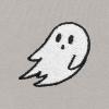 imageDALIX Ghost Embroidered Hoodie Fleece Sweatshirt Zip Front MensSilver
