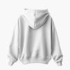 imageDALIX Ghost Embroidered Hoodie Fleece Sweatshirt Zip Front MensWhite