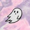 imageDALIX Ghost Embroidered Tie Dye Short Sleeve TShirtPurple