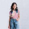 imageDALIX Ghost Life Embroidered Tie Dye Short Sleeve TShirtSunset