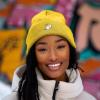 imageDALIX Heartly Ghost Embroidered Beanie Hat Knit Cap Cold Weather WomensGold