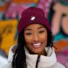 imageDALIX Heartly Ghost Embroidered Beanie Hat Knit Cap Cold Weather WomensMaroon
