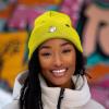 imageDALIX Heartly Ghost Embroidered Beanie Hat Knit Cap Cold Weather WomensNeon Yellow