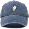 imageDALIX Embroidered Christmas Lights Ghost Baseball Dad CapWashed Navy Blue
