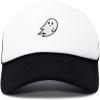 imageDALIX Embroidered Ghost Trucker Cap Hat Women MenBlack White