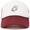 imageDALIX Embroidered Ghost Trucker Cap Hat Women MenMaroon White