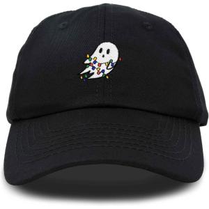 imageDALIX Embroidered Christmas Lights Ghost Baseball Dad CapBlack
