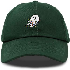 imageDALIX Embroidered Christmas Lights Ghost Baseball Dad CapDark Green