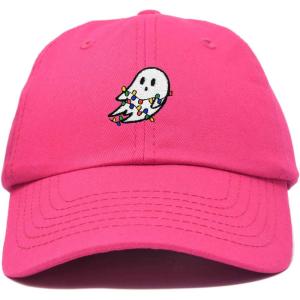 imageDALIX Embroidered Christmas Lights Ghost Baseball Dad CapHot Pink