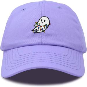 imageDALIX Embroidered Christmas Lights Ghost Baseball Dad CapLavender