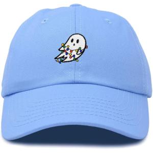 imageDALIX Embroidered Christmas Lights Ghost Baseball Dad CapLight Blue