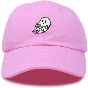 imageDALIX Embroidered Christmas Lights Ghost Baseball Dad CapLight Pink