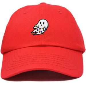 imageDALIX Embroidered Christmas Lights Ghost Baseball Dad CapRed