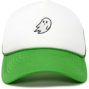 imageDALIX Embroidered Ghost Trucker Cap Hat Women MenKelly White