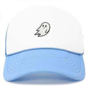 imageDALIX Embroidered Ghost Trucker Cap Hat Women MenLight Blue White