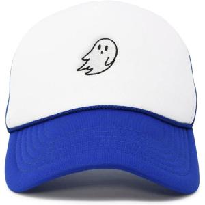 imageDALIX Embroidered Ghost Trucker Cap Hat Women MenRoyal White