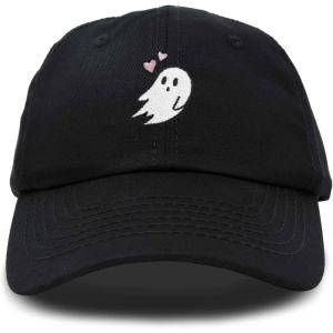 imageDALIX Embroidered Heartly Ghost Baseball Cotton Cap WomenBlack