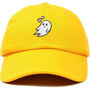 imageDALIX Embroidered Heartly Ghost Baseball Cotton Cap WomenGold