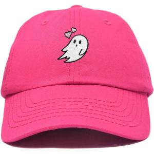 imageDALIX Embroidered Heartly Ghost Baseball Cotton Cap WomenHot Pink