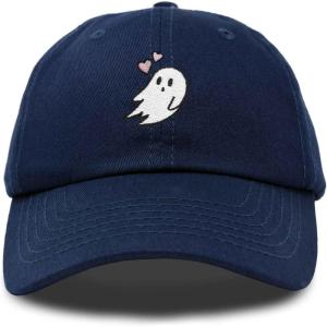 imageDALIX Embroidered Heartly Ghost Baseball Cotton Cap WomenNavy Blue