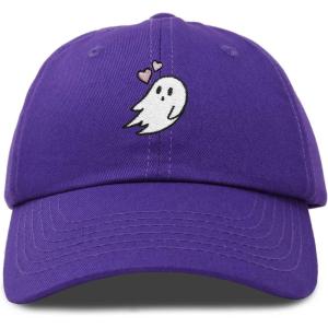 imageDALIX Embroidered Heartly Ghost Baseball Cotton Cap WomenPurple