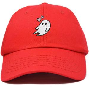 imageDALIX Embroidered Heartly Ghost Baseball Cotton Cap WomenRed