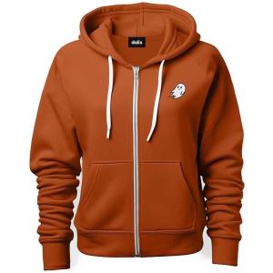 imageDALIX Ghost Embroidered Hoodie Fleece Sweatshirt Zip Front MensAutumn