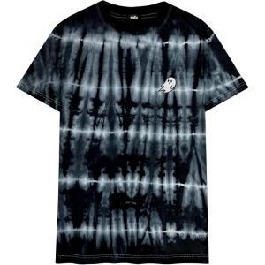 imageDALIX Ghost Embroidered Tie Dye Short Sleeve TShirtBlack