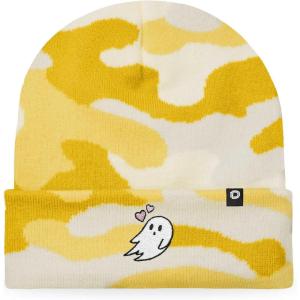 imageDALIX Heartly Ghost Embroidered Beanie Hat Knit Cap Cold Weather WomensGold Camo