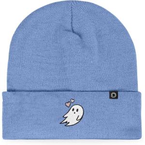 imageDALIX Heartly Ghost Embroidered Beanie Hat Knit Cap Cold Weather WomensPeriwinkle