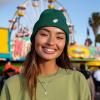 imageDALIX Ghost Embroidered Beanie Hat Knit Cap Cold Weather WomensGreen