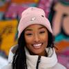 imageDALIX Ghost Embroidered Beanie Hat Knit Cap Cold Weather WomensPink