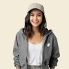 imageDALIX Ghost Embroidered Fleece Zip Hoodie Cold Fall Winter WomenAthletic Heather