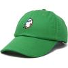 imageDALIX Ghost Life Embroidered Baseball Dad CapKelly Green